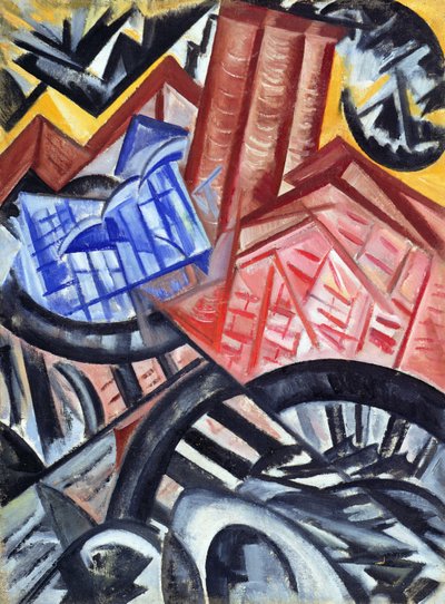 The Factory and the Bridge by Olga Rozanova